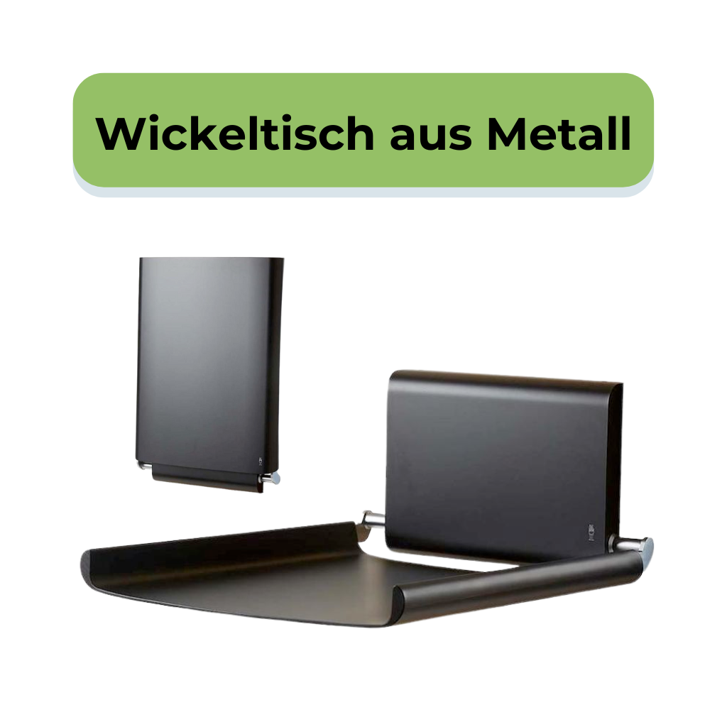 Edelstahl Wandwickeltisch von Dan Dryer