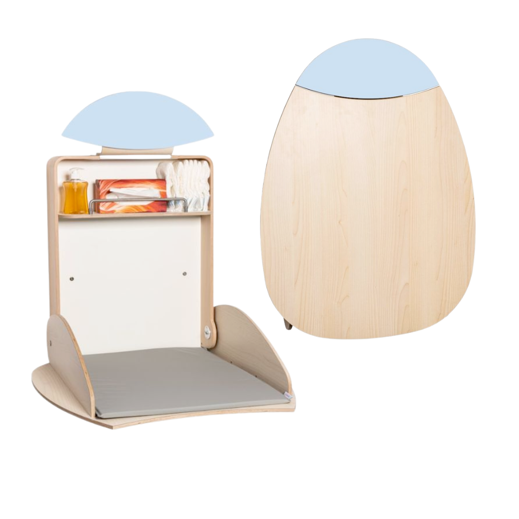 Klappbarer Wandwickeltisch aus Holz OWO von Timkid